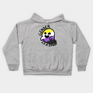 Gender is a Spoop (Non-Binary Ghost) Kids Hoodie